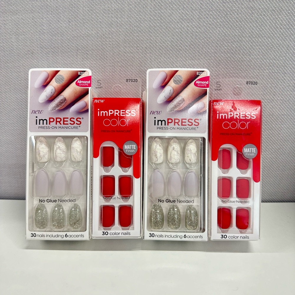 🔥🔥🔥NEW Impress Press On Nails Bundle Of 4